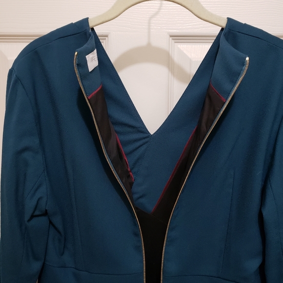 The Fold London Wool Crepe Sheath Dress Size UK 10 - Picture 10 of 12